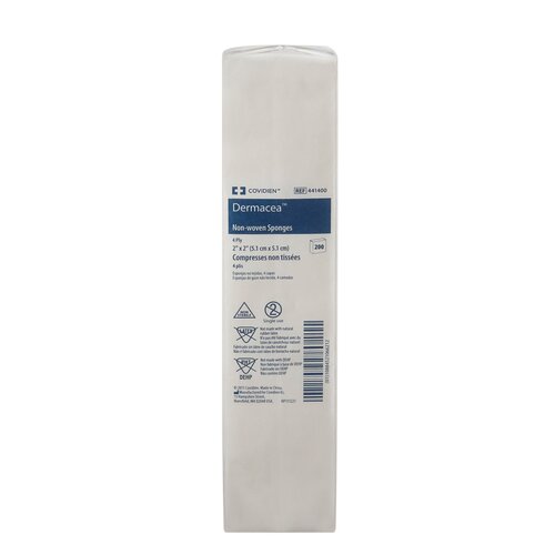 MON516459CS - Cardinal Health - Cardinal Health Nonwoven Sponge Dermacea Nonwoven 4-Ply 2 x 2&quot; Square NonSterile, 8000 EA/CS