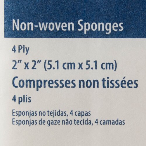 MON516459CS - Cardinal Health - Cardinal Health Nonwoven Sponge Dermacea Nonwoven 4-Ply 2 x 2&quot; Square NonSterile, 8000 EA/CS