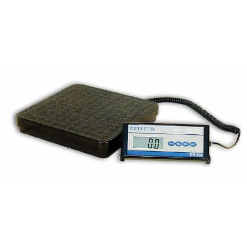 MON517927EA - Detecto Scale - Floor Scale Digital 400 X 1/2 lbs. Black 120Vac or Battery