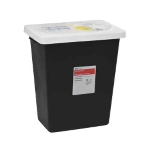 MON519511CS - Cardinal Health - SharpSafety&trade; RCRA Hazardous Waste Container Slide Lid, Black 12 Gallon, 10 EA/CS