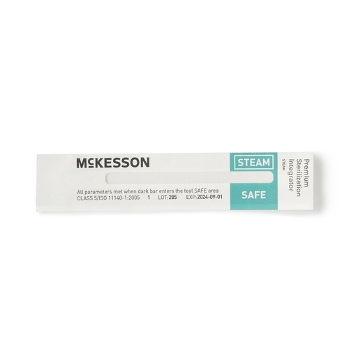 MON524537CS - McKesson - Sterilization Chemical Integrator Strip Steam 4 Inch, 1/CS