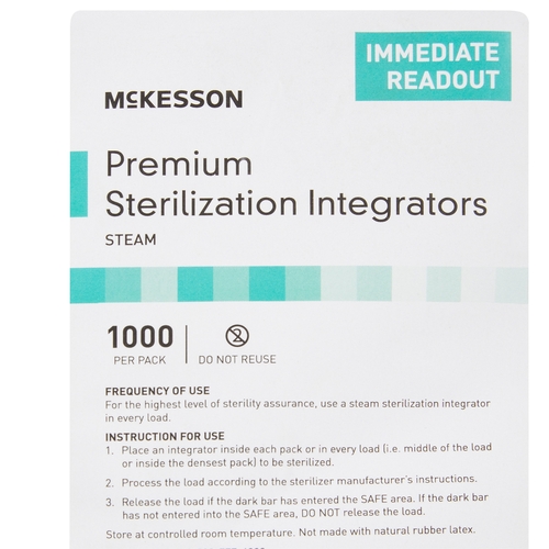 MON524537CS - McKesson - Sterilization Chemical Integrator Strip Steam 4 Inch, 1/CS