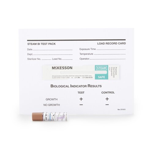 MON524875CS - McKesson - Sterilization Biological Indicator Pack Steam, 25/CS