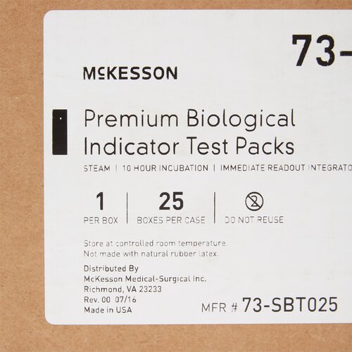MON524875CS - McKesson - Sterilization Biological Indicator Pack Steam, 25/CS