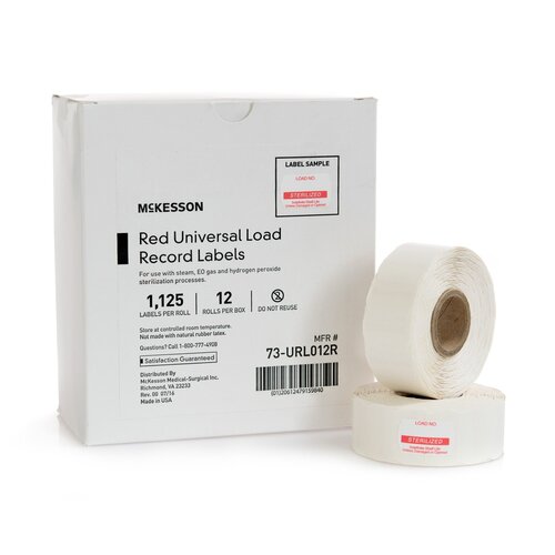 MON524903RL - McKesson - McKesson Sterilization Load Record Label Brand Steam / EO Gas / Sterrad&reg; Sterilization System, 1/RL