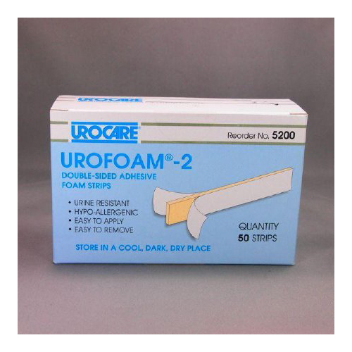 Urofoam Adhesive Foam Strips 1 x 5 3/4/Double-Sided/Box of 50 by Urocare
