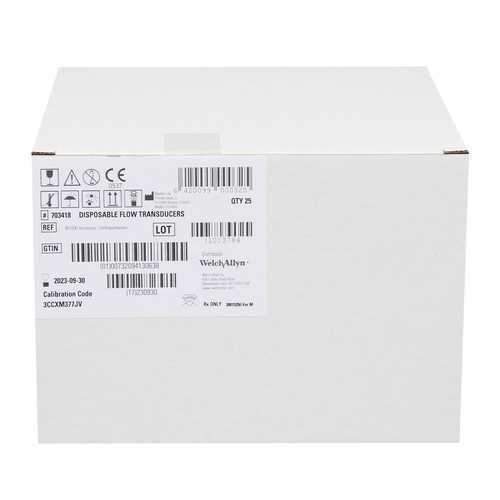 MON532346BX - Welch-Allyn - Flow Transducer SpiroPerfect Disposable Welch Allyn Spiroperfect Workstation Software, 24 EA/BX