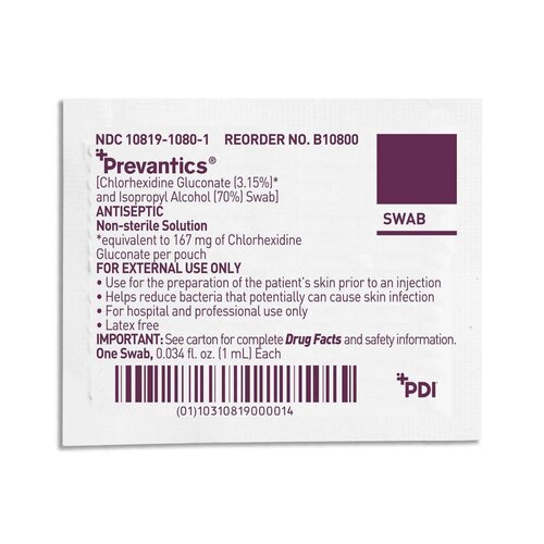 MON532824CS - PDI - PDI Prep Pad Chlorascrub Chlorhexidine Gluconate, 3.15% / Isopropyl Alcohol, 70% Peel Pouch 3-1/8" x 1-1/8", 1000 EA/CS