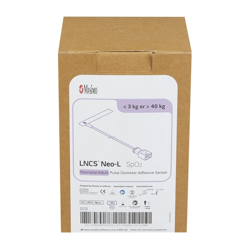 MON534005BX - Masimo Corporation - Oximeter Sensor LNCS 3 Foot Cord Finger, 20 EA/BX