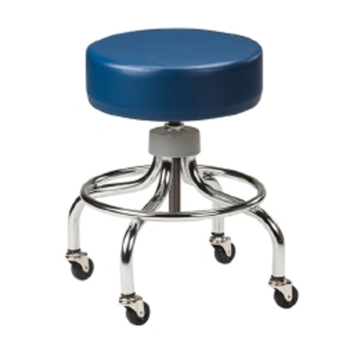 MON541195EA - Clinton Industries - Exam Stool Value Series Backless 4 Casters Slate Blue, 1/ EA