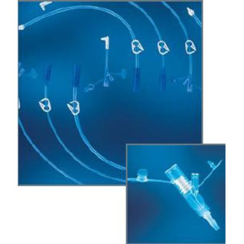MON541739CS - Avanos Medical Sales - Avanos Medical Sales Medication Feeding Tube Set MIC-Key 2 Inch, With SECUR-LOK Right Angle Connector and 2 Port , 5 EA/CS