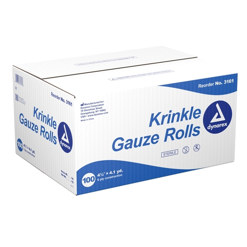 MON545991PK - Dynarex - Dynarex Bandage Roll Gauze 6-Ply 4.5" x 4.1 Yard