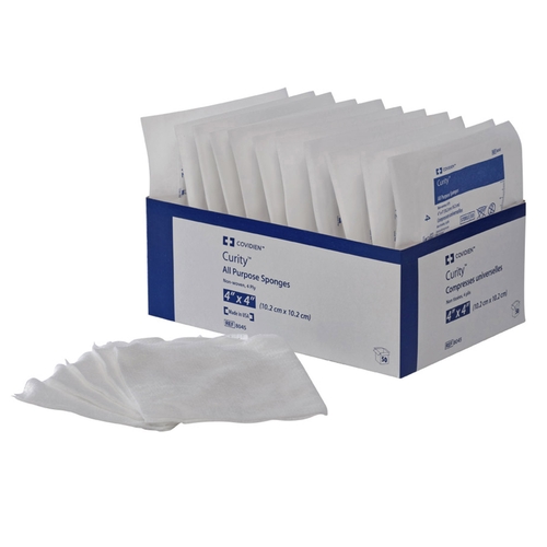 MON546402CS - Cardinal Health - Cardinal Health Nonwoven Sponge Curity Polyester / Rayon 4-Ply 4 X 4 Inch Square Sterile, 160/CS
