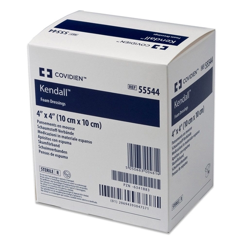 MON548570CS - Cardinal Health - Foam dressing Copa 4" x 4" Square 2" x 2" Pad Sterile, 50 EA/CS