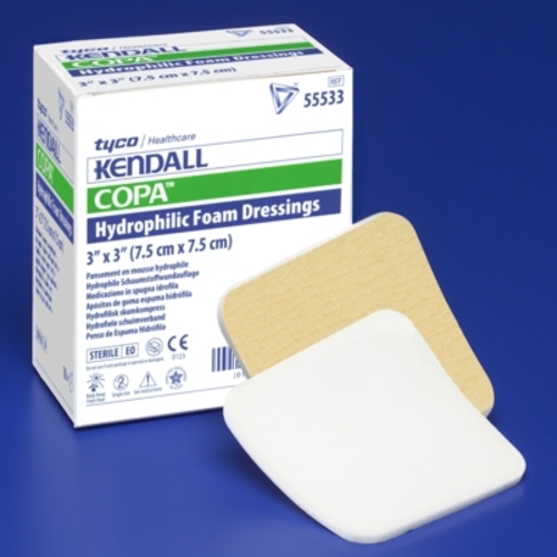 MON548583CS - Cardinal Health - Foam Dressing Kendall Foam Plus 6 X 6 Inch Square Non-Adhesive without Border Sterile