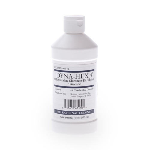 MON553879EA - Xttrium Laboratories - Xttrium Laboratories Surgical Scrub Solution Dyna-Hex 4 16 oz. Bottle 4% Strength CHG (Chlorhexidine Gluconate) NonSterile, 1/EA
