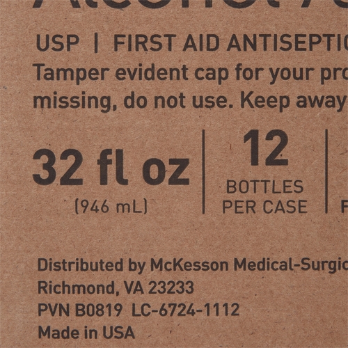 MON556517CS - McKesson - McKesson Isopropyl Alcohol 32 oz. Liquid, 12 EA/CS