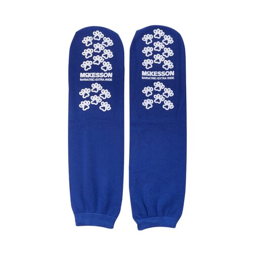 Terries Slipper Socks Bariatric, Extra Wide Royal Blue Above the Ankle -  McKesson 40-1099-001 CS - Betty Mills
