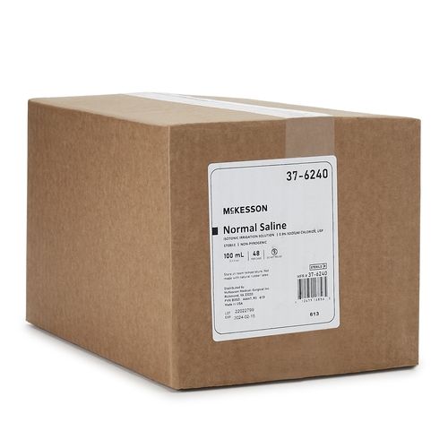 MON560284CS - McKesson - McKesson Irrigation Solution Sodium Chloride 0.9% Solution Bottle, Screw Top 100 mL, 48 EA/CS