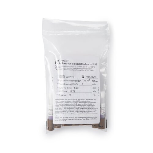 MON566792CS - 3M - 3M Attest Rapid 5 Steam-Plus Sterilization Biological Indicator Pack Steam 2 Inch, 64/CS