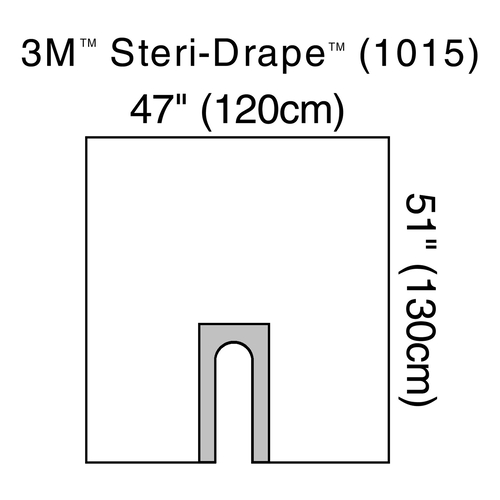 MON5716CS - 3M - 3M Orthopedic Drape Steri-Drape U-Drape 47 W X 51 L Inch Sterile, 40/CS