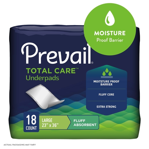 MON572725CS - First Quality - First Quality Prevail&reg; Fluff Underpad - Large, 72/CS