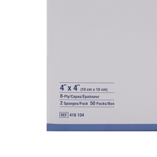 MON575850CS - Hartmann - Hartmann Gauze Sponge Econolux Cotton 8-Ply 4 x 4&quot; Square Sterile, 1200 EA/CS