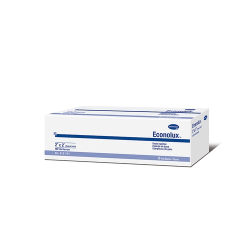 MON575852CS - Hartmann - Hartmann Gauze Sponge Econolux Cotton 8-Ply 2" x 2", 5000 EA/CS