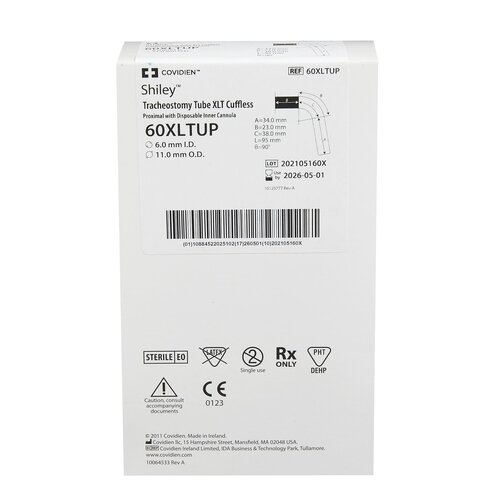 MON583765EA - Medtronic - Shiley&trade; XLT Proximal Extension Tracheostomy Tube, Size 6, Cuffless