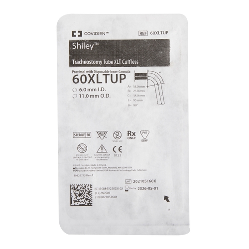 MON583765EA - Medtronic - Shiley&trade; XLT Proximal Extension Tracheostomy Tube, Size 6, Cuffless