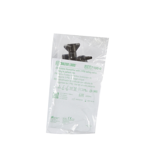 MON583916EA - Salter Labs - Salter Labs Bubble Humidifier up to 6 LPM w 3 PSI Safety Valve