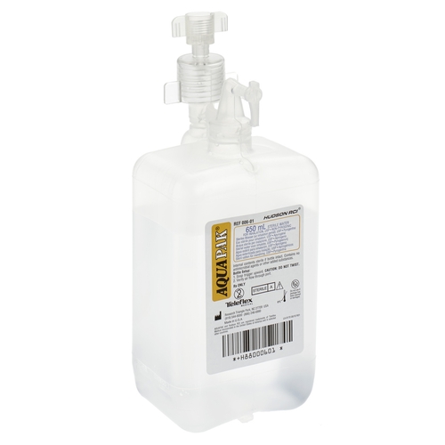 MON60228EA - Teleflex Medical - Aquapak&reg; Humidifier with Adapter 650 mL Sterile Water Universal,