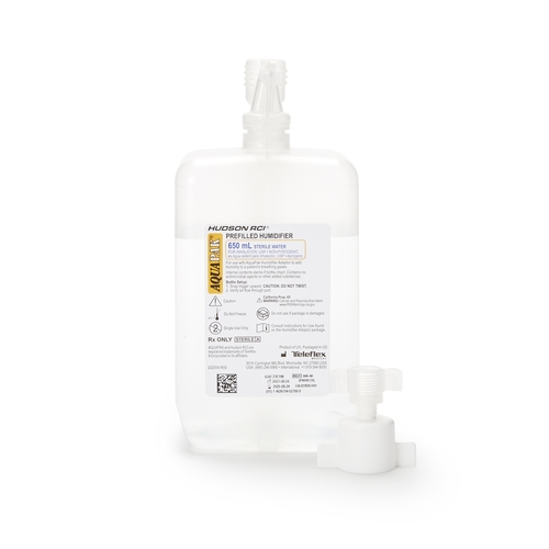 MON60228EA - Teleflex Medical - Aquapak&reg; Humidifier with Adapter 650 mL Sterile Water Universal,