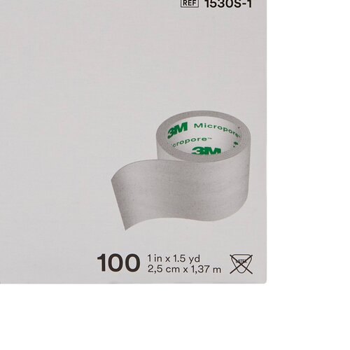 3M Medical Tape MicrofoamPaper 1 x 1-1/2 Yards NonSterile #1530S-1