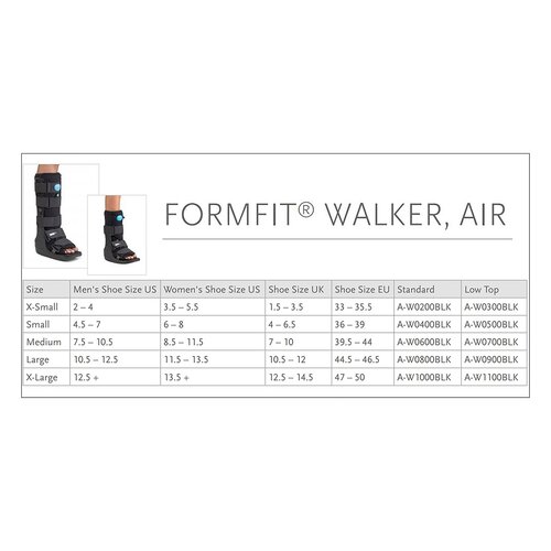 MON624382EA - Ossur - Ossur Walker Boot Equalizer&reg; Small Hook and Loop Closure Female Size 6 - 8 / Male Size 4.5 - 7.5 Left or Right Foot