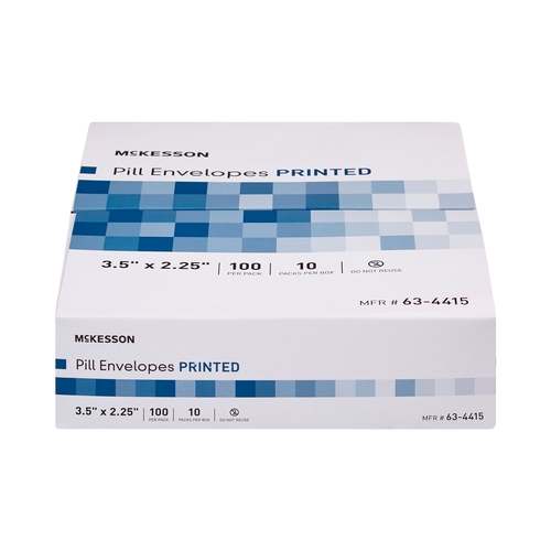 MON624665PK - McKesson - McKesson Pill Envelope White 2-1/4 x 3-1/2&quot;, 1/PK