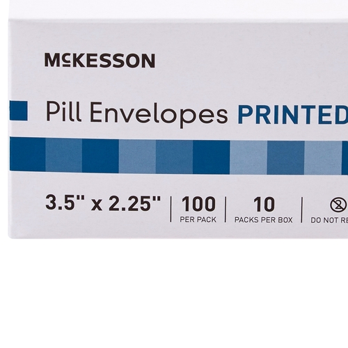 MON624665PK - McKesson - McKesson Pill Envelope White 2-1/4 x 3-1/2&quot;, 1/PK