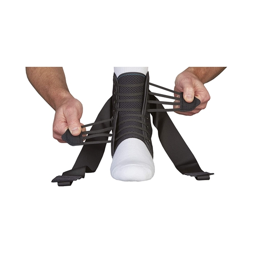 MON625896EA - Medical Specialties - Ankle Support ASO Medium Lace-Up / Hook and Loop Strap Closure Left or Right Foot, 1/EA