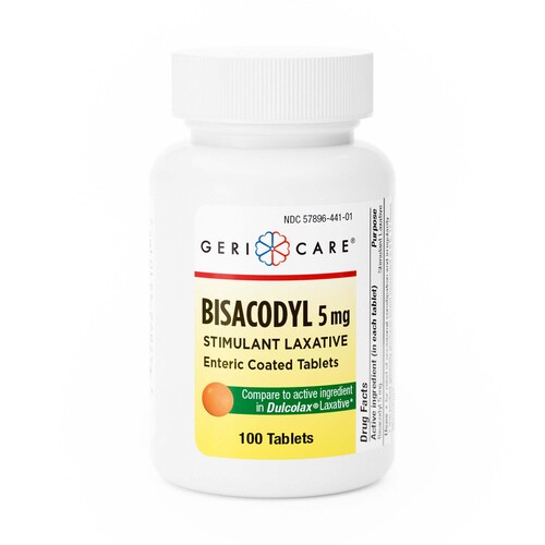 MON633778BT - McKesson - McKesson Bisacodyl Laxative 5Mg, (Compare To Dulcolax), 100 Tablets per Bottle