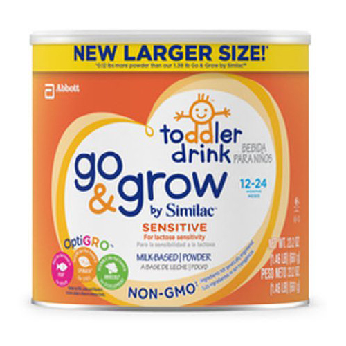 BettyMills Pediatric Oral Supplement Go & Grow by Similac® Sensitive Unflavored 24 oz. Can