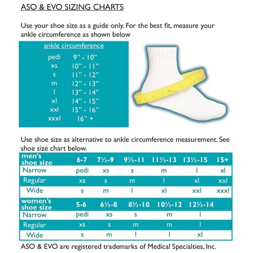 MON636481EA - Medical Specialties - Ankle Brace ASO Speed Lacer Small Lace-Up / Hook and Loop Strap Closure Left or Right Foot, 1/EA