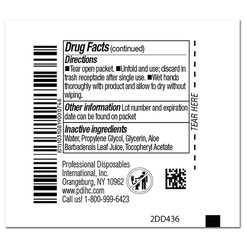 MON642392CS - PDI - PDI Sani-Hands&reg; Hand Sanitizing Wipes, 100 Count, Ethyl Alcohol, Wipe, Individual Packet, 1000/CS