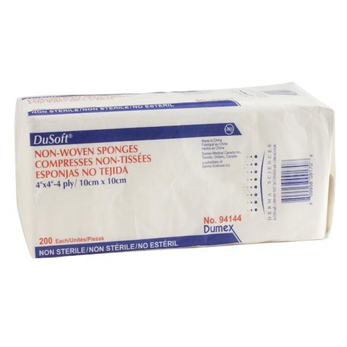 MON645791CS - McKesson - McKesson Nonwoven Sponge Dusoft Polyester / Rayon 4-Ply 4 x 4&quot; Square NonSterile, 2000 EA/CS