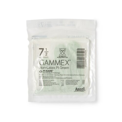 MON648144CS - Ansell - Ansell Surgical Glove GAMMEX Non-Latex PI Green Size 7.5 Sterile Polyisoprene Standard Cuff Length Micro-Textured Light Green Chemo Tested, 200 EA/CS