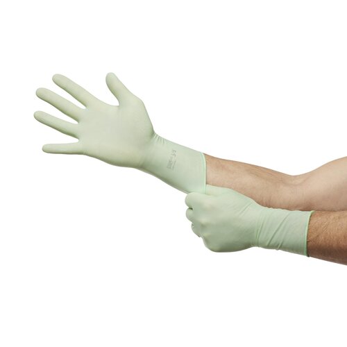 MON648144CS - Ansell - Ansell Surgical Glove GAMMEX Non-Latex PI Green Size 7.5 Sterile Polyisoprene Standard Cuff Length Micro-Textured Light Green Chemo Tested, 200 EA/CS