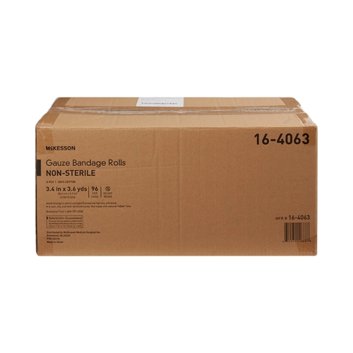 MON649420CS - McKesson - Performance Gauze Bandage Roll Non-Sterile 3.4in x 3.6Yd