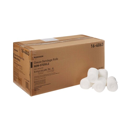 MON649420CS - McKesson - Performance Gauze Bandage Roll Non-Sterile 3.4in x 3.6Yd
