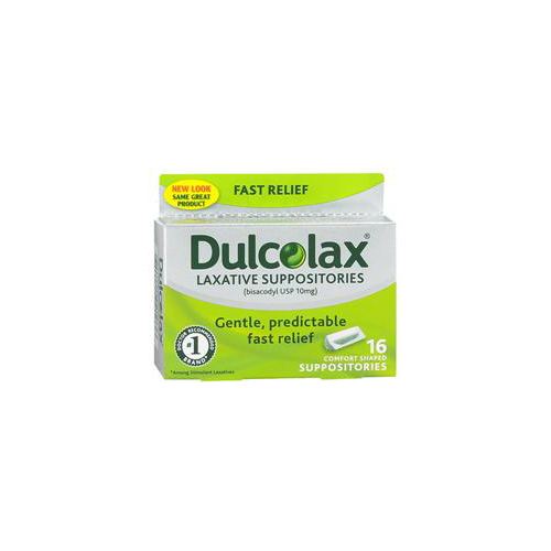 Dulcolax Laxative Dulcolax Suppository 16 per Box 10 mg Strength Bisacodyl  USP, 16/CT - McKesson 68142102103 CT - Betty Mills