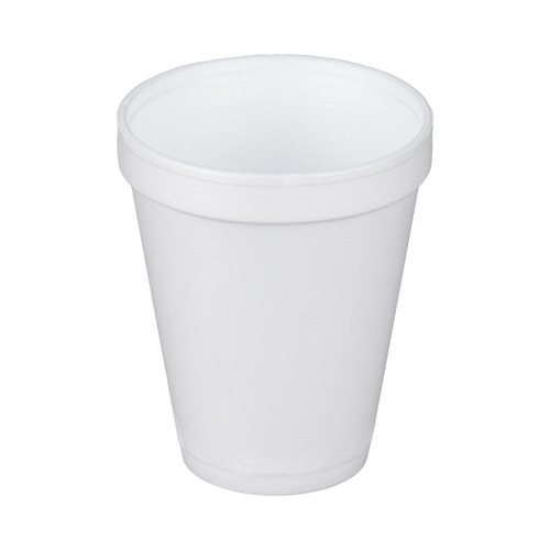 MON653464CS - Dart - Dart Drinking Cup 10 oz. White Styrofoam Disposable, 1000 EA/CS