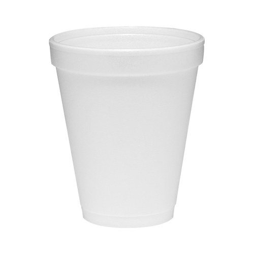 MON653464CS - Dart - Dart Drinking Cup 10 oz. White Styrofoam Disposable, 1000 EA/CS